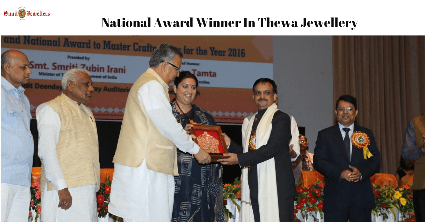 Who Got The National Award In Thewa Jewellery?